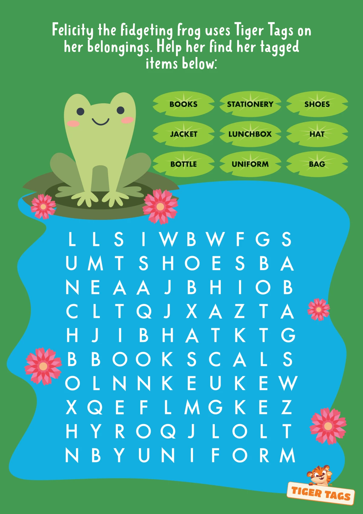 Felicity the Fidgeting Frog - Activity Sheet Felicity the Fidgeting Frog - Activity Sheet
